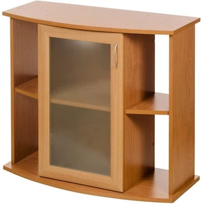 Aquaplus тумба фигурная 100*40*70, цвет дуб, с 1 тонированной стеклянной дверцей+МДФ 149180