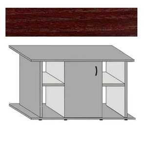Aquaplus тумба фигурная 80*35*70, цвет махагон, с 1 тонированной стеклянной дверцей+МДФ 148329