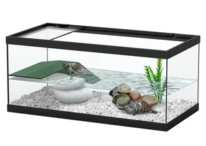 Aquatlantis TORTUM 40 - Аквариум для черепах, 40х20х18 см, черный 8178