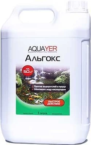 Aquayer АЛЬГОКС 5 л - средство против зеленых водорослей в прудах на 50000 литров воды AO5