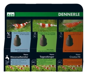 Dennerle Nano Care Set - комплект для ухода за водой, удобрение + кондиционер + комплекс витаминов и микроэлементов, 3х15 мл DEN5932