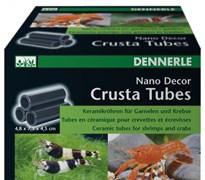 Dennerle Nano Decor Crusta Tubes - Декоративный элемент для нано-аквариумов - 3 маленькие керамические трубки для креветок и раков