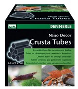 Dennerle Nano Decor Crusta Tubes - Декоративный элемент для нано-аквариумов - 6 больших керамических трубок для креветок и раков