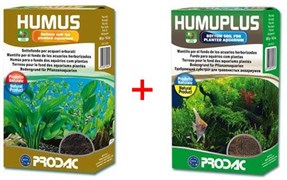 Prodac комплект -  Humus  500 г + Humuplus 500 г  (суммарно ≈ 1л) - питательный грунт для растений