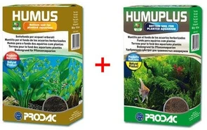 Prodac комплект -  Humus  500 г + Humuplus 500 г  (суммарно ≈ 1л) - питательный грунт для растений 300042+300035