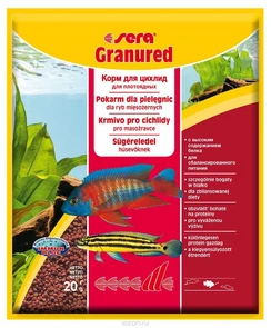 sera Granured 20 г (пакетик) - корм для плотоядных цихлид (гранулы) S0401