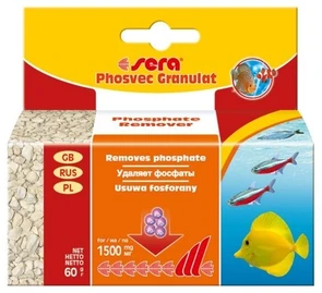 sera Phosvec Granulat 60 г - наполнитель для аквариумных фильтров для устранения фосфатов S32180