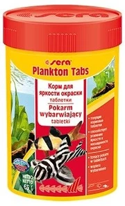 sera Plankton Tabs 100 мл (275 таблеток )- корм для донных рыб  с добавлением планктона S0502