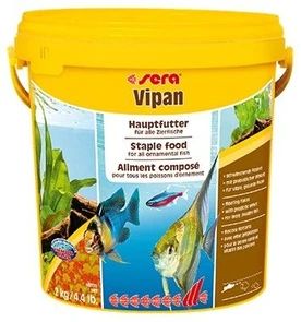 sera Vipan 10 л (ведро) - универсальный корм для аквариумных рыбок (крупные хлопья) S0191