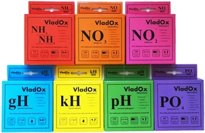 VladOx профессиональный набор из 7-ми тестов (gH, kH, pH, NO2, NO3, NH3/4, PO4) 982481