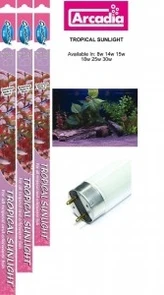 Arcadia Tropical Sunlight 15 Вт (45 см) - люминесцентная лампа, имитирующая дневной свет для аквариума 13-FY15
