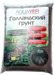 AQUAYER Голландский Грунт, 10 кг - специальный грунт для аквариумов с растениями GG10