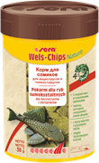 sera Wels chips Nature 100 мл - корм для лорикариевых сомов (присосок)