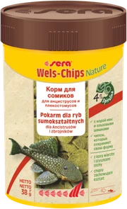 {{photo.Alt || photo.Description || 'sera Wels chips Nature 100 мл - корм для лорикариевых сомов (присосок)'}}