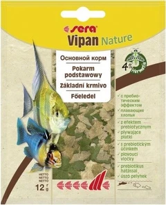 {{photo.Alt || photo.Description || 'sera Vipan Nature 12 г (пакетик) - универсальный корм для аквариумных рыбок (хлопья)'}}