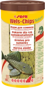 {{photo.Alt || photo.Description || 'sera Wels chips Nature 1000 мл - корм для лорикариевых сомов (присосок)'}}