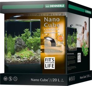 Dennerle NanoCube Complete+ 20 Style LED M - Нано-аквариум с расширенным комлектом для установки и светильником Nano Style LED M, 25x25x30 см, 20 л Den-5583