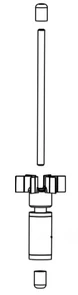 Ротор с осью UNI PUMP 1000/1500 (Акваэль), MAXI-KANI 115456