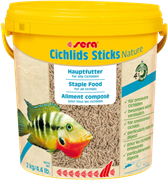 sera Cichlids Sticks Nature 10 л - корм в палочках для всех видов цихлид и других крупных рыб