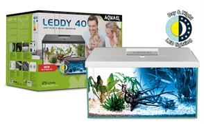 AQUAEL Leddy Set Plus 40 Day&Night 25 л аквариум белый, прямоугольный, с 2-режимным освещением день/ночь