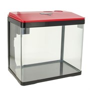 PRIME 15л - аквариум красно-черный, с LED светильником, фильтром и кормушкой