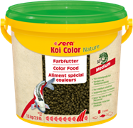 sera KOI Color medium Nature 3,8 л (гранулы - 4 мм) - корм для улучшения окраски карпов Кои