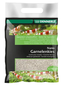 Dennerle Nano Garnelenkies - грунт для мини-аквариумов, цвет Sunda white (серо-белый), фракция 0,7-1,2 мм., 2 кг. Den-5858