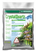 Dennerle Kristall-Quarz - аквариумный грунт, гравий фракции 1-2 мм, цвет сланцево-серый, 5 кг.