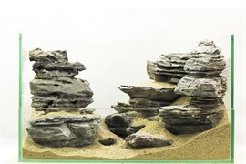 GLOXY "Чёрная скала" набор камней разных размеров (упаковка-20 кг)