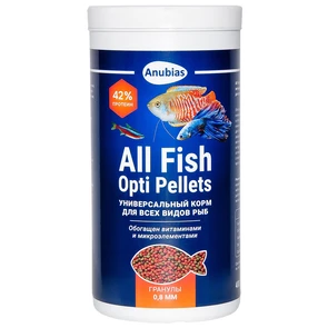 {{photo.Alt || photo.Description || 'Anubias All Fish Opti Pellets 1000 мл, 400 г - корм для всех видов рыб, гранулы 0.8мм'}}