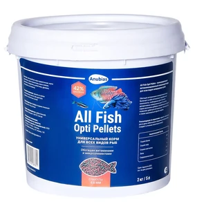 {{photo.Alt || photo.Description || 'Anubias All Fish Opti Pellets 5 л, 2 кг - корм для всех видов рыб, гранулы 0.8мм'}}