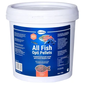 {{photo.Alt || photo.Description || 'Anubias All Fish Opti Pellets 10 л, 4 кг - корм для всех видов рыб, гранулы 0.8мм'}}