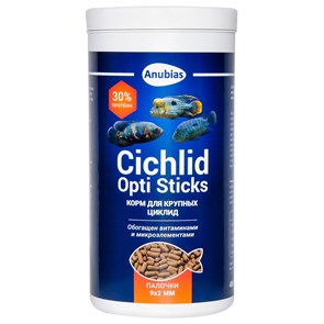 {{productViewItem.photos[photoViewList.activeNavIndex].Alt || productViewItem.photos[photoViewList.activeNavIndex].Description || 'Anubias Cichlid Opti Sticks 1000 мл, 400 г - корм для цихлид,  палочки 9х2мм'}}