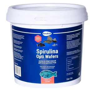 {{photo.Alt || photo.Description || 'Anubias Spirulina Opti Wafers 5 л, 2 кг- корм для донных рыб, таблетки 12мм'}}