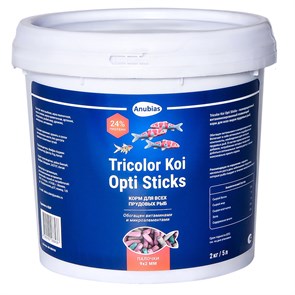 {{productViewItem.photos[photoViewList.activeNavIndex].Alt || productViewItem.photos[photoViewList.activeNavIndex].Description || 'Anubias Tricolor Koi Opti Sticks - корм для кои и других прудовых рыб, палочки 9х2мм, ведро 5л (2кг)'}}