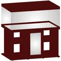 Aquaplus тумба прямая 100*40*70 махагон, ДСП с 1 тонированной стеклянной дверцей МДФ 140408