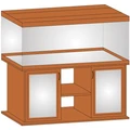 Aquaplus тумба прямая 120*40*70 ольха, ДСП с 2 тонированными стеклянными дверцами МДФ 142075