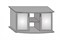 Aquaplus тумба фигурная 120*40*70, цвет металлик, с двумя тонированными стеклянными дверцами+МДФ - фото 18317