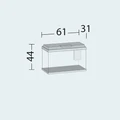 Juwel PRIMO 2.0 70 аквариум 70л черный (Black) 61х31х44см LED 8w Фильтр Bioflow One нагреватель 50 Вт 25570