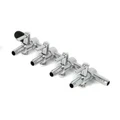 Krelong Metal K-RK04 - разделитель потока медный хромированный с краниками, на 4 канала (для шлангов с внутренним диаметром 4мм) kr-metal-k-rk04