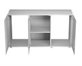 AQUAEL белая подставка для аквариума Glossy 120 - 120*40*73 прямая (ДСП), 3 дверцы (ДСП с накладками из акрила) 113246