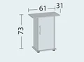 Juwel PRIMO 60/70, REKORD 600/700, KORALL тумба черная (Black) 60x31x73см с дверкой Juw-55300