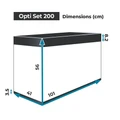 AQUAEL OPTI SET 200 л (белый) - аквариум из осветлённого стекла Opti White, 101x41x56 см 124304
