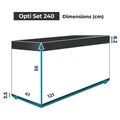 AQUAEL OPTI SET 240 л (чёрный) - аквариум из осветлённого стекла Opti White, 121x41x56 см 124307