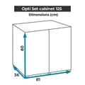 AQUAEL подставка под аквариум OPTI SET 125 л (чёрная) - 2 дверцы, 81x36x80 см 123420