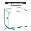 AQUAEL подставка под аквариум OPTI SET 200 л (чёрная) - 2 дверцы, 101x41x80 см AQ-123422