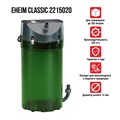 Eheim Classic 2215 - внешний фильтр для аквариумов до 350 л + губки EM-2215020 - фото 31507