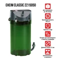 Eheim Classic 2215 - внешний фильтр для аквариумов до 350 л + наполнители (Eheim Substrat и Eheim Mech) EM-2215050