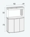Juwel VISION 180 LED аквариум В КОМПЛЕКТЕ С ТУМБОЙ 180л светлое дерево (Light wood) 92х41х55см 2х19W Фильтр Bioflow M, нагреватель 200 Вт Juw-09851