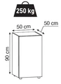 AQUAEL подставка для аквариума Glossy 50 СЕРАЯ - 50*50*90 прямая  Материал подставки: ДСП• Материал дверцы:  ДСП с лаковым покрытием 131982